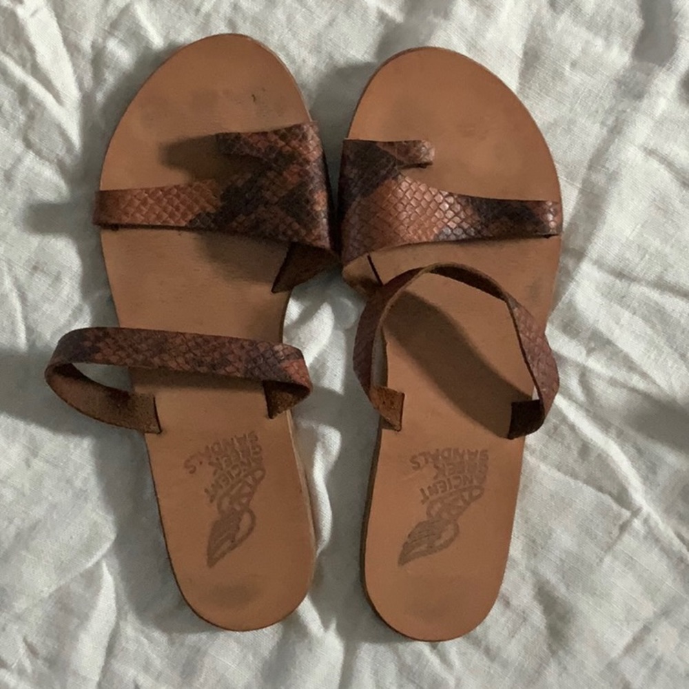 Ancient Greek Sandals Siopi in Snake